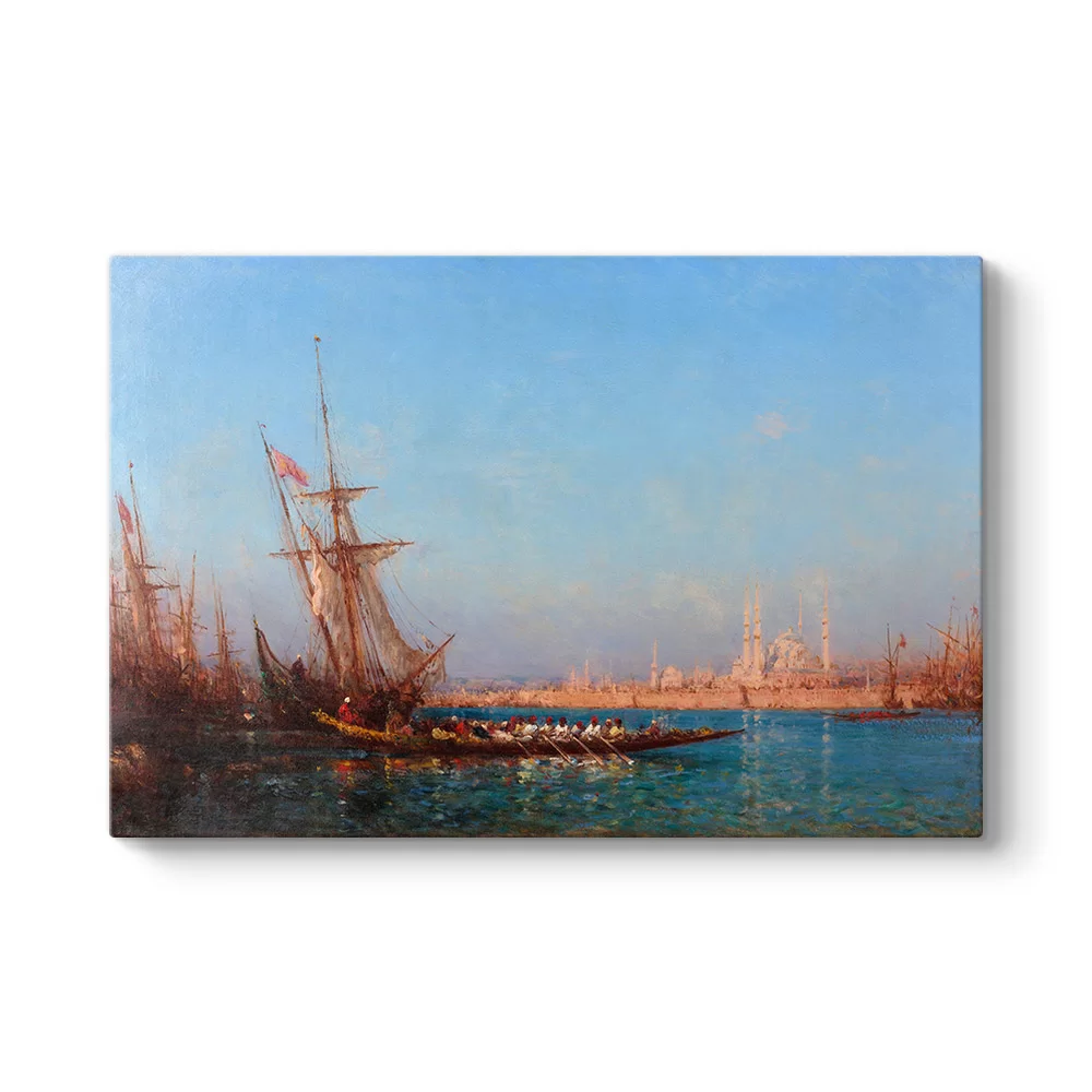 Felix Ziem - View of İstanbul Tablosu - Model 1